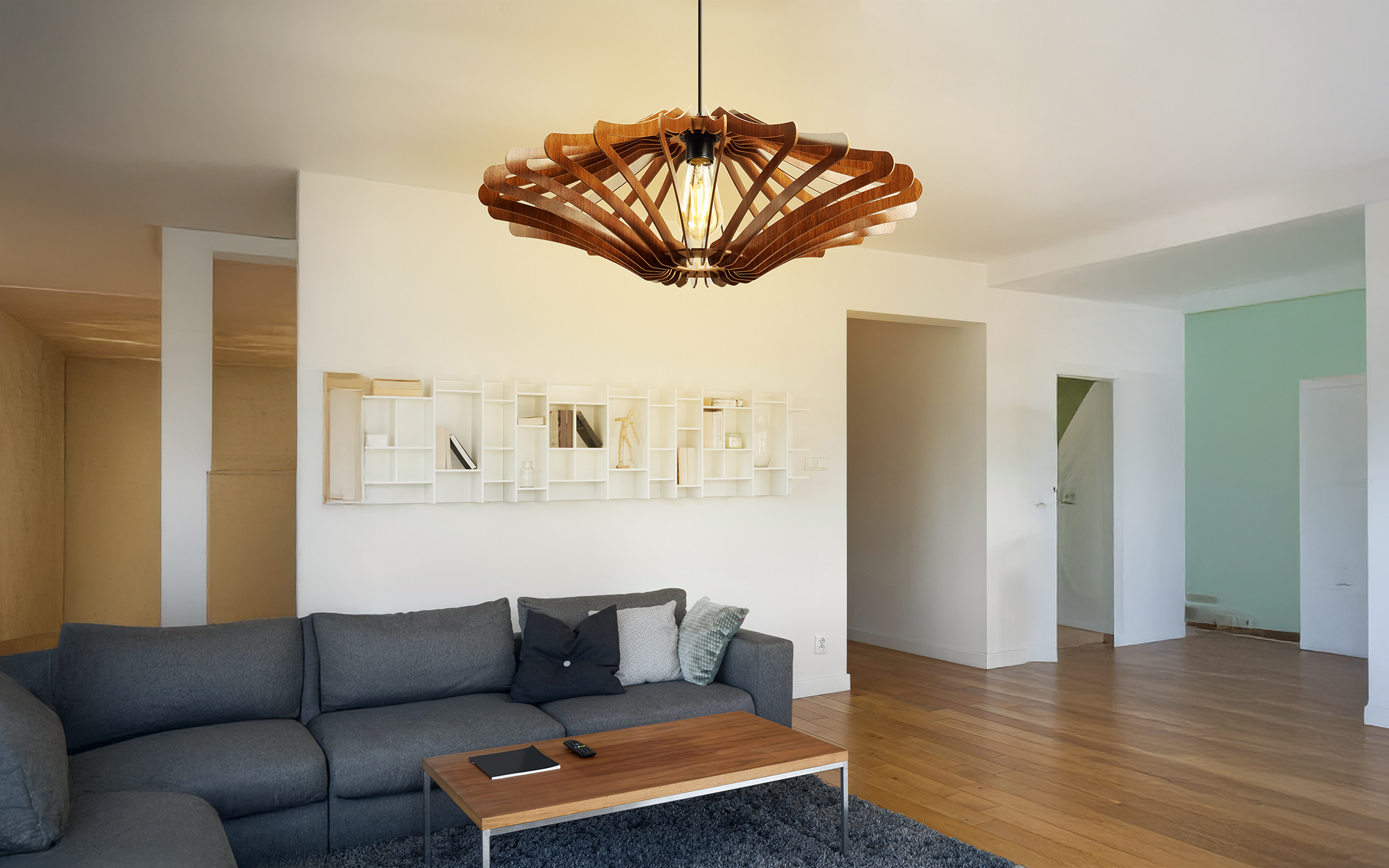 Ceiling lamp Valmora, hazelnut  3